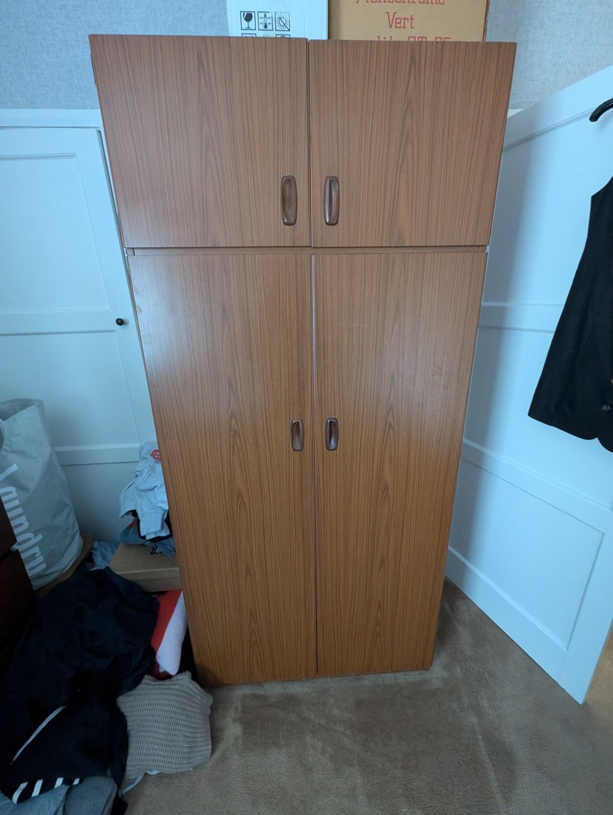 Schreiber Wood Wardrobe, Mid 20th Century
