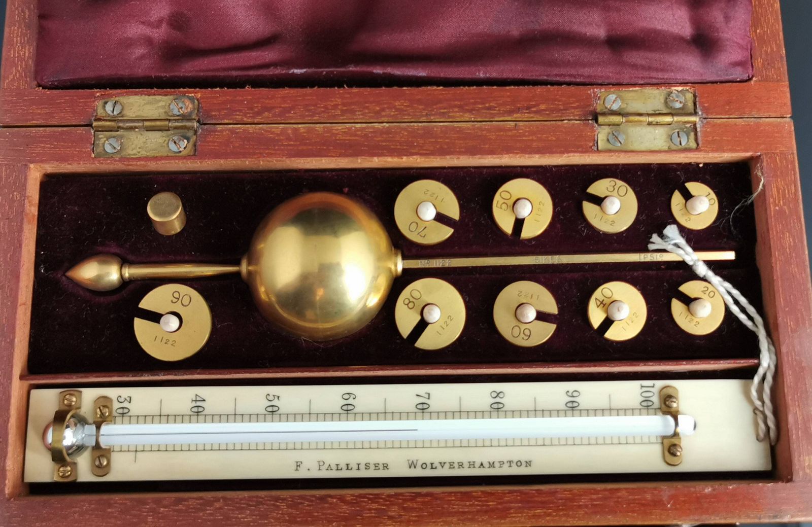 Antique Sikes Hydrometer, Boxed, Complete, Palliser Wolverhampton photo 169.0