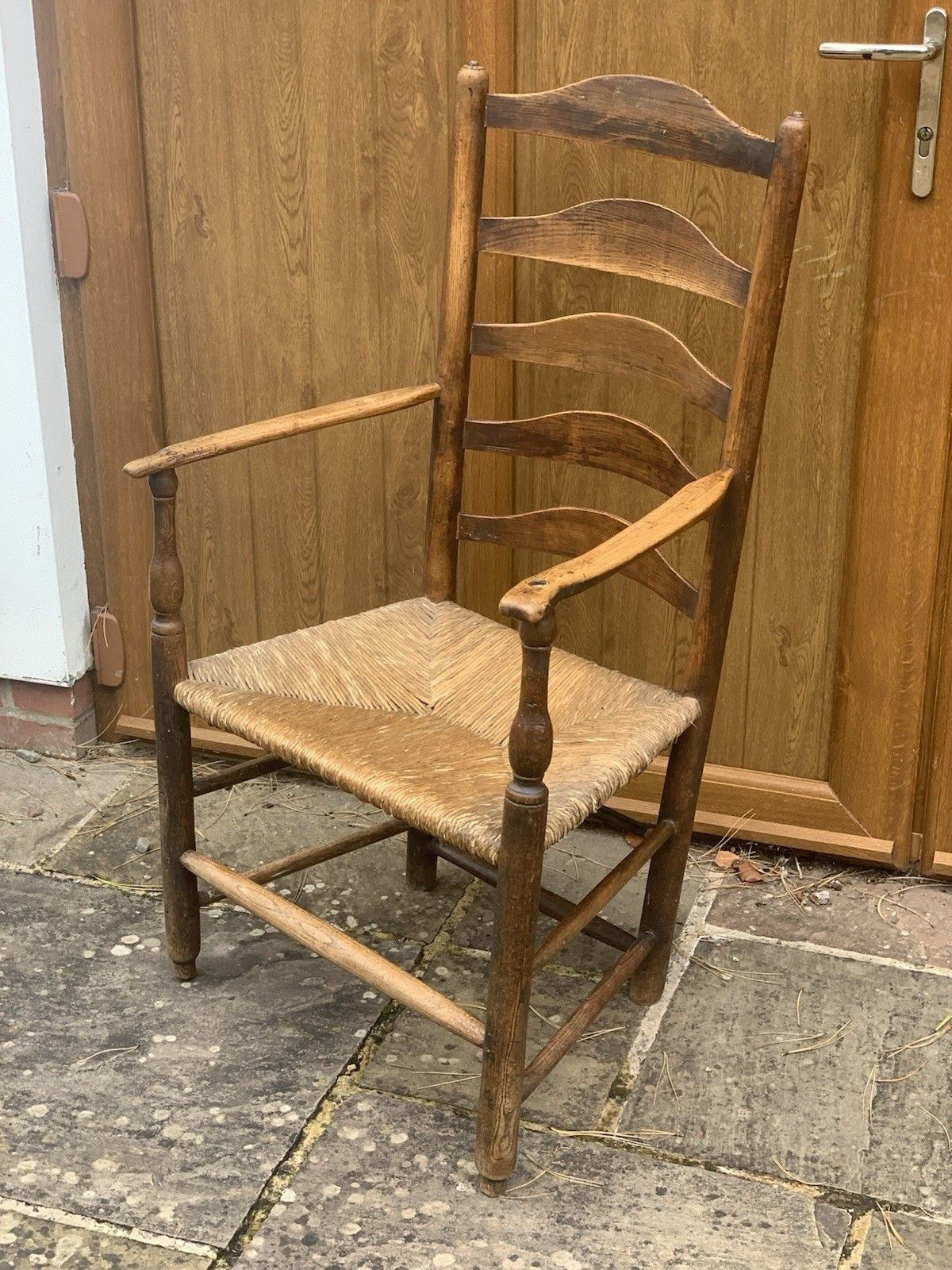 A Charming Country Armchair C1800 Of Lovely Colour. photo furniture