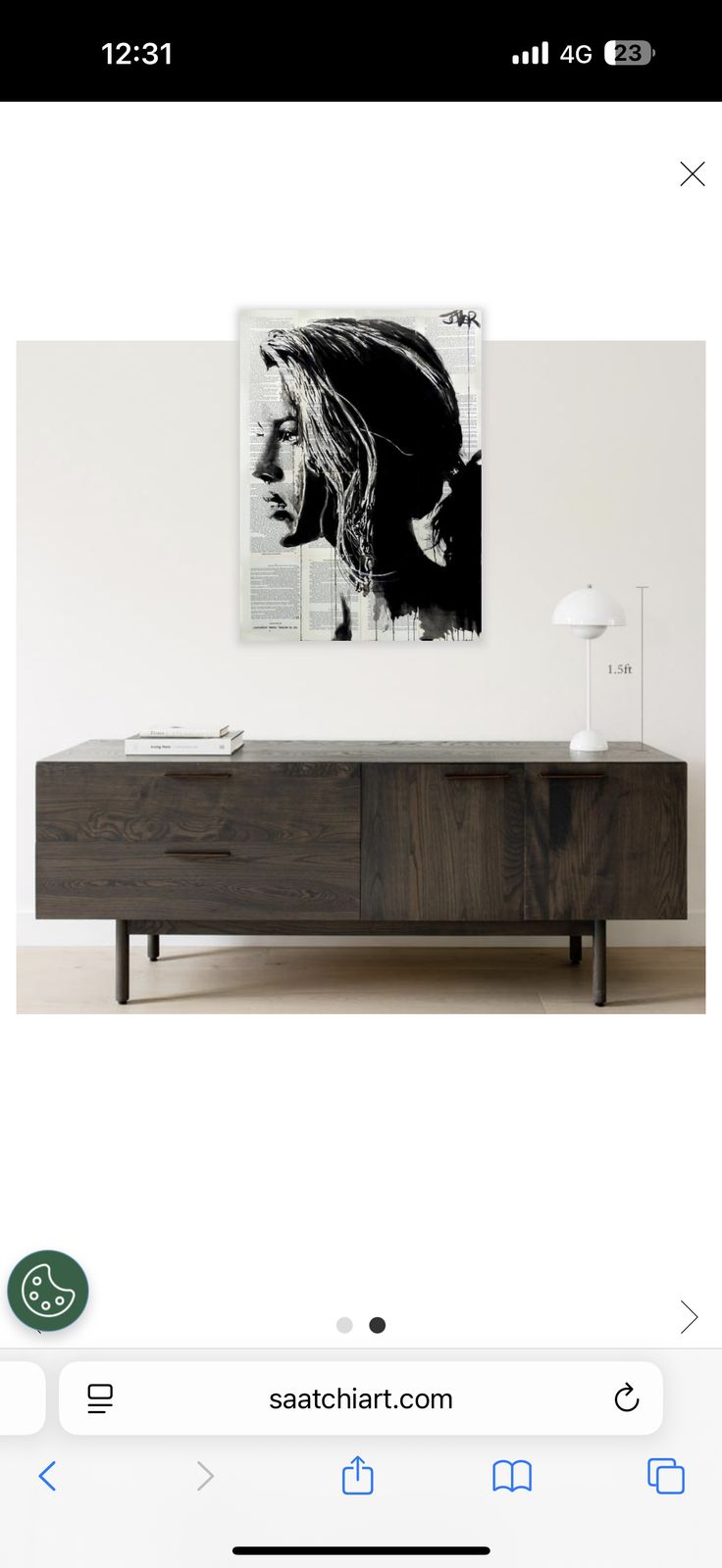 Tiger Lily Drawing Loui Jover Australia Drawing, Ink On Paper Size: 27.2 W X 38.6 H X 0.1 D In photo for sale