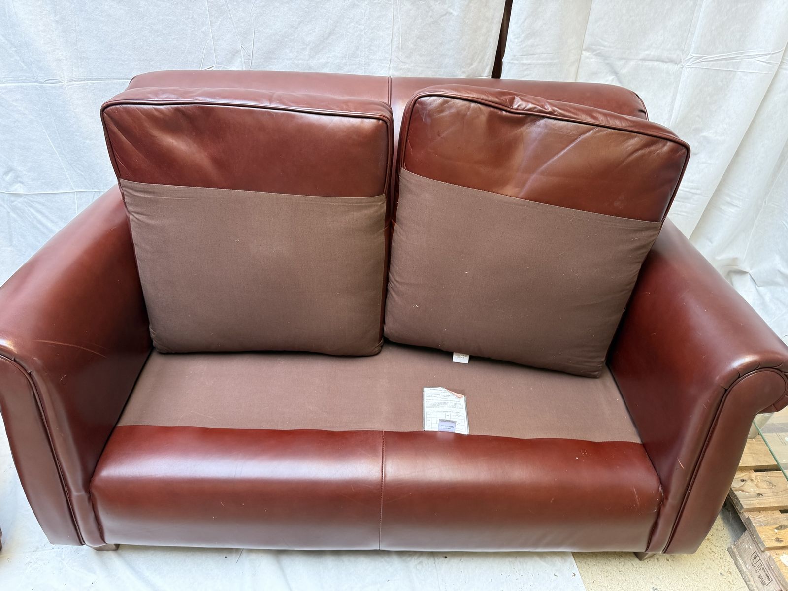 Laura Ashley Leather Exmoor Sofas photo for sale