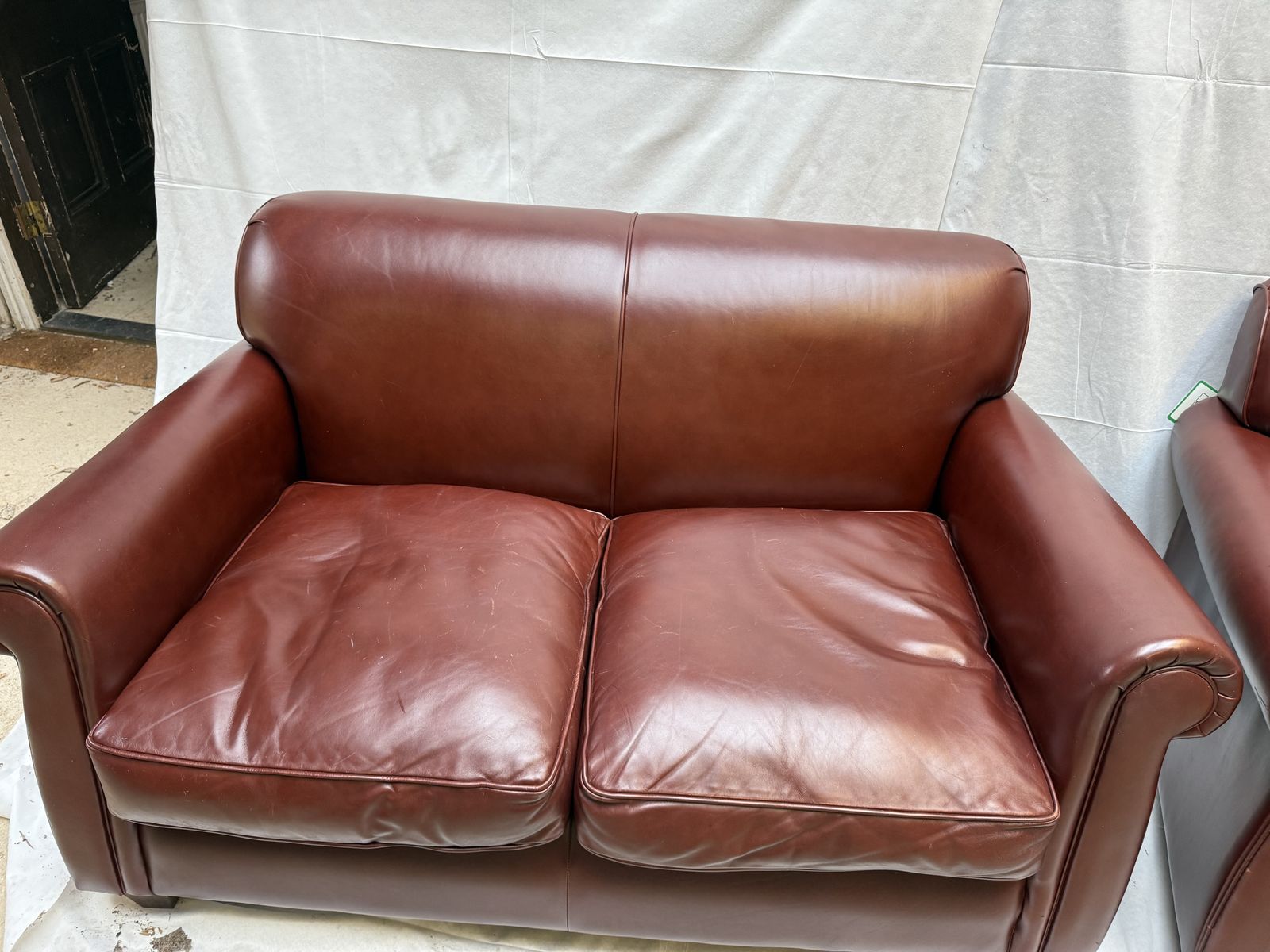Laura Ashley Leather Exmoor Sofas photo buy