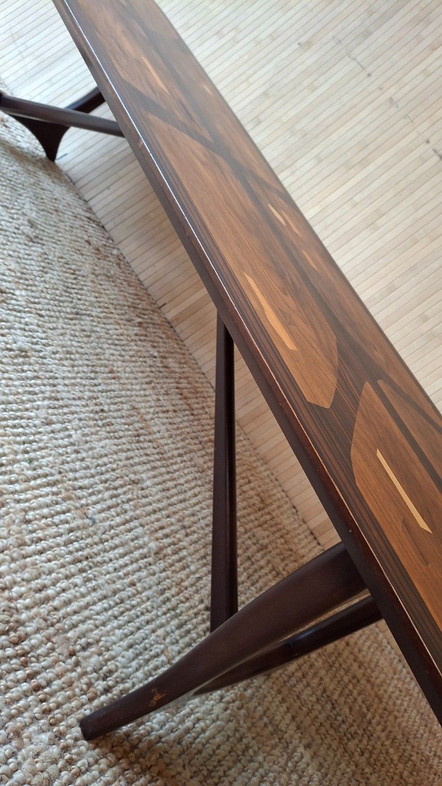 Fab Vintage Mid Century 50s 60s Everest Heals Long Tom Marquetry Coffee Table photo buy