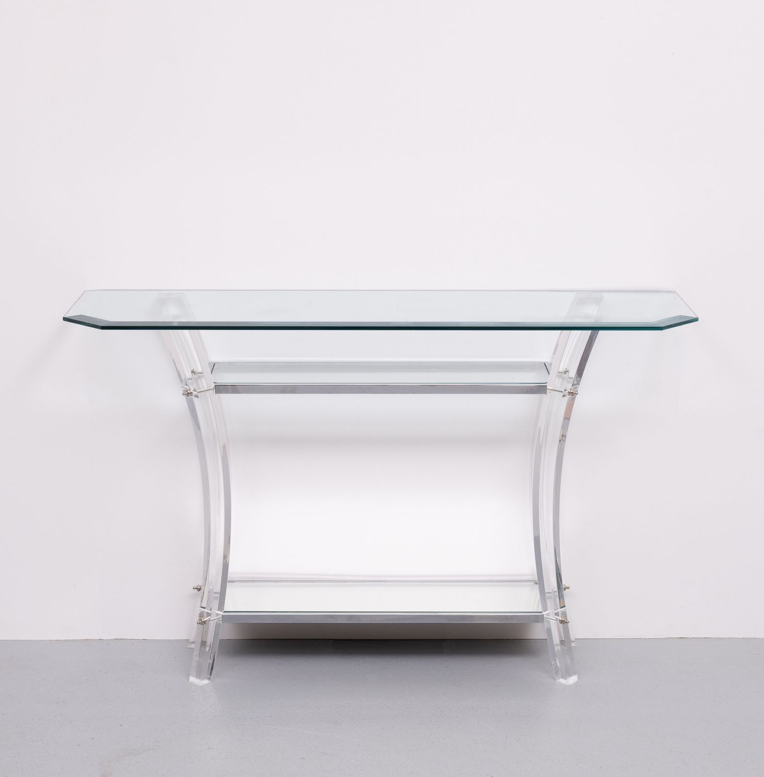 Regency Console  And ...... In Chrome 1970s France photo Furniture