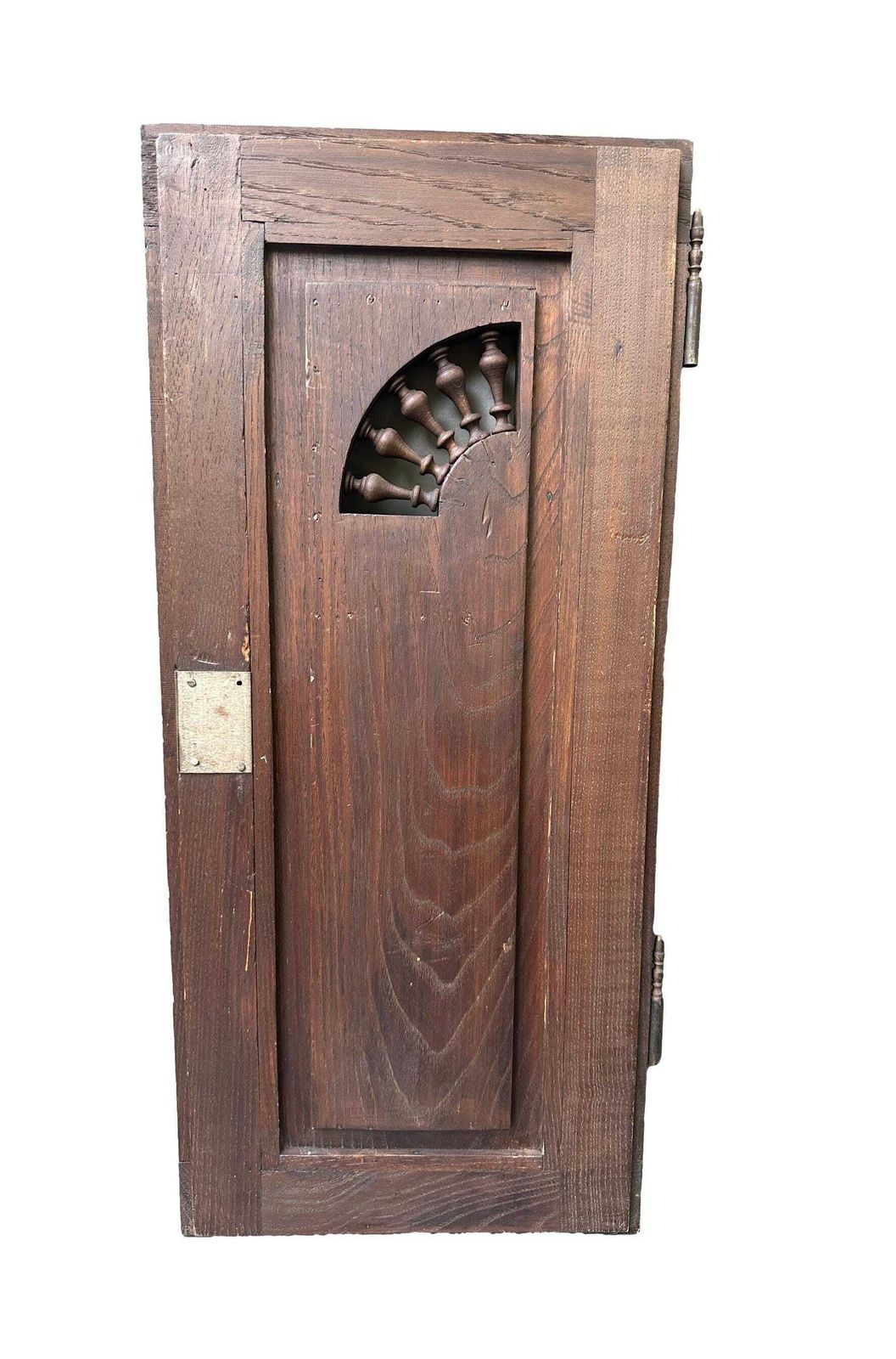 photo furniture French Breton Carved Oak Door, Woman With Distaff, Late 19thc/Early 20thc, Upper Cabinet Antique Panel