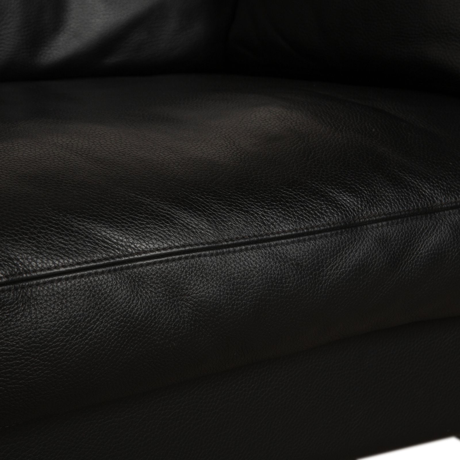 Canapé 2 places Erpo CL 500 en cuir noir, avec appuie-tête à réglage manuel photo vinterior