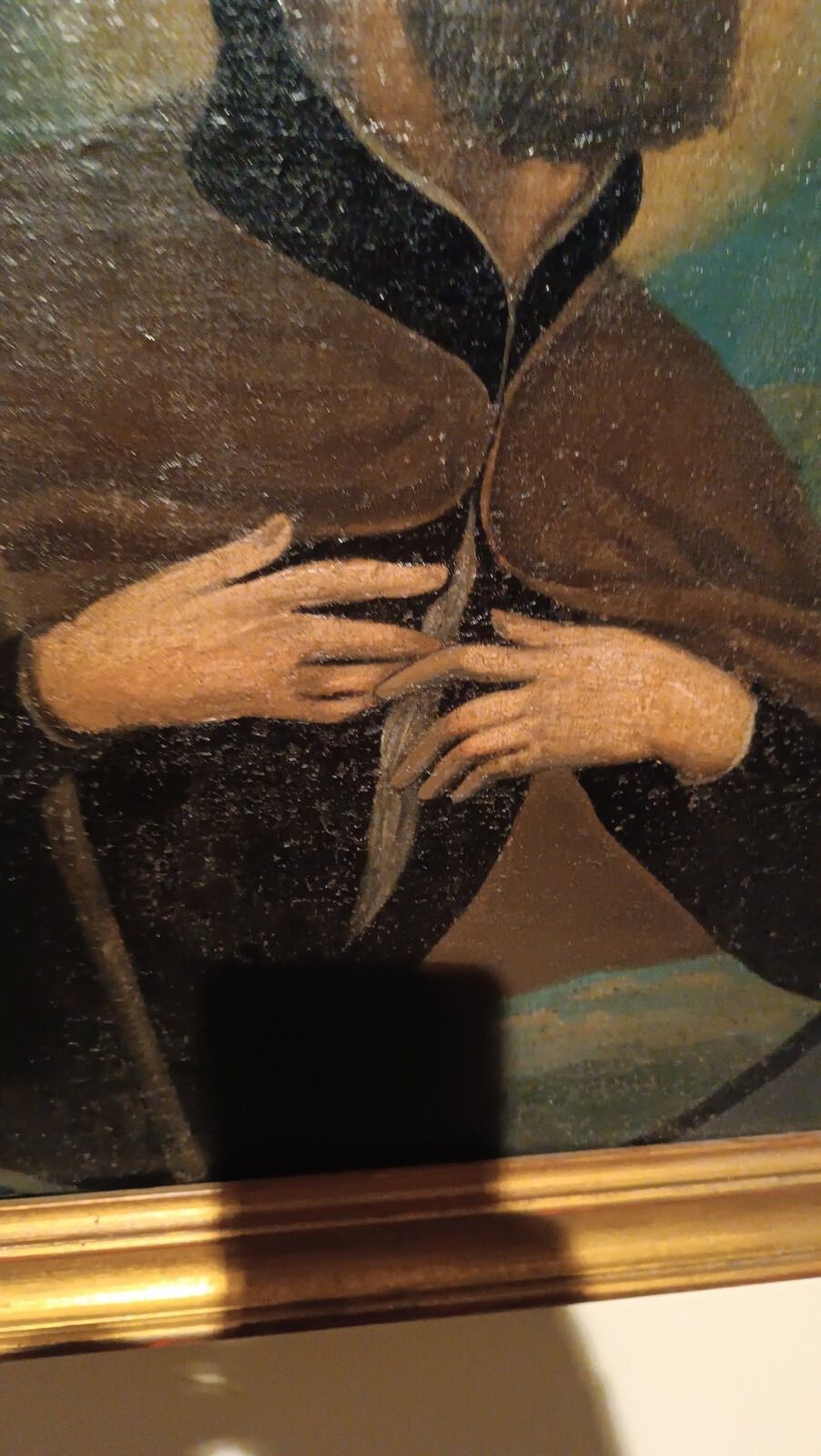 Antique Oil Painting On Canvas 18th Century Saint Francis Xavier photo 604.0