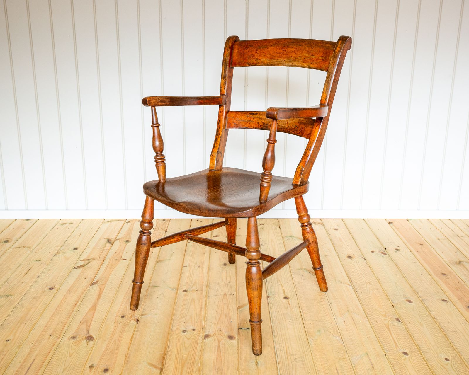 Antique Painted Windsor Chair Country Bar Back Oxford Armchair Farmhouse 1850 Rusti.C Country House Carver Victoria.N photo for sale