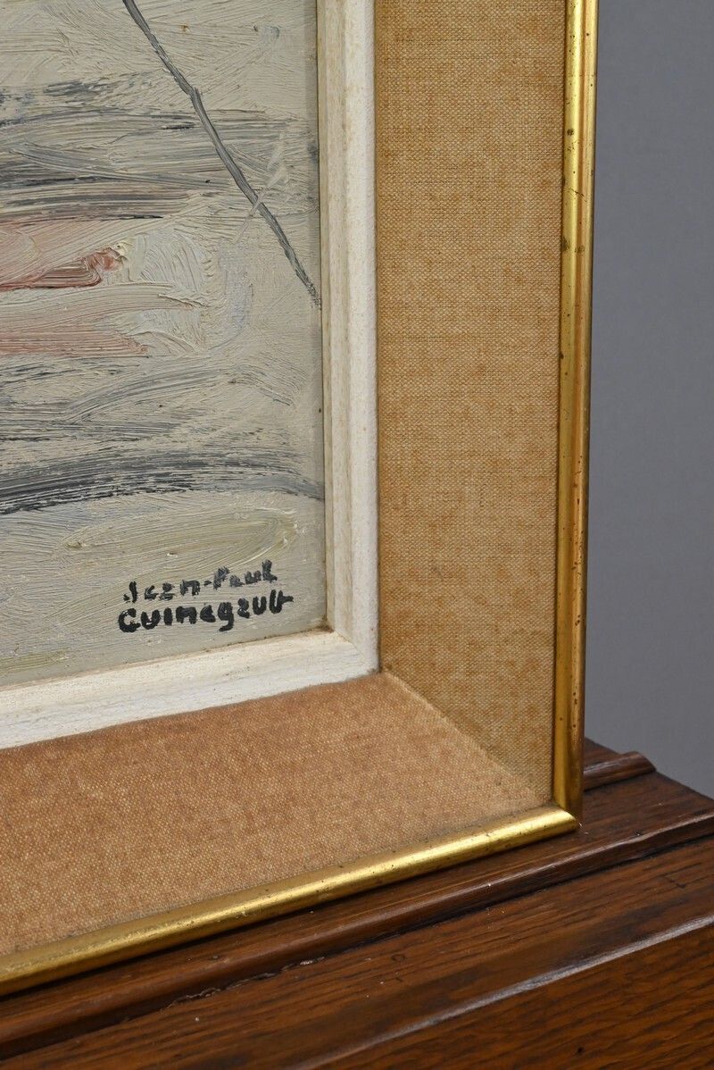 photo for sale Painting “Boats At Low Tide” By Jp Guinegault – Part 2 Of The 20th Century