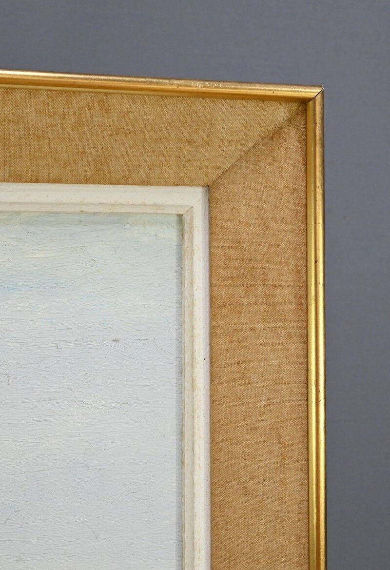 photo vinterior Painting “Boats At Low Tide” By Jp Guinegault – Part 2 Of The 20th Century