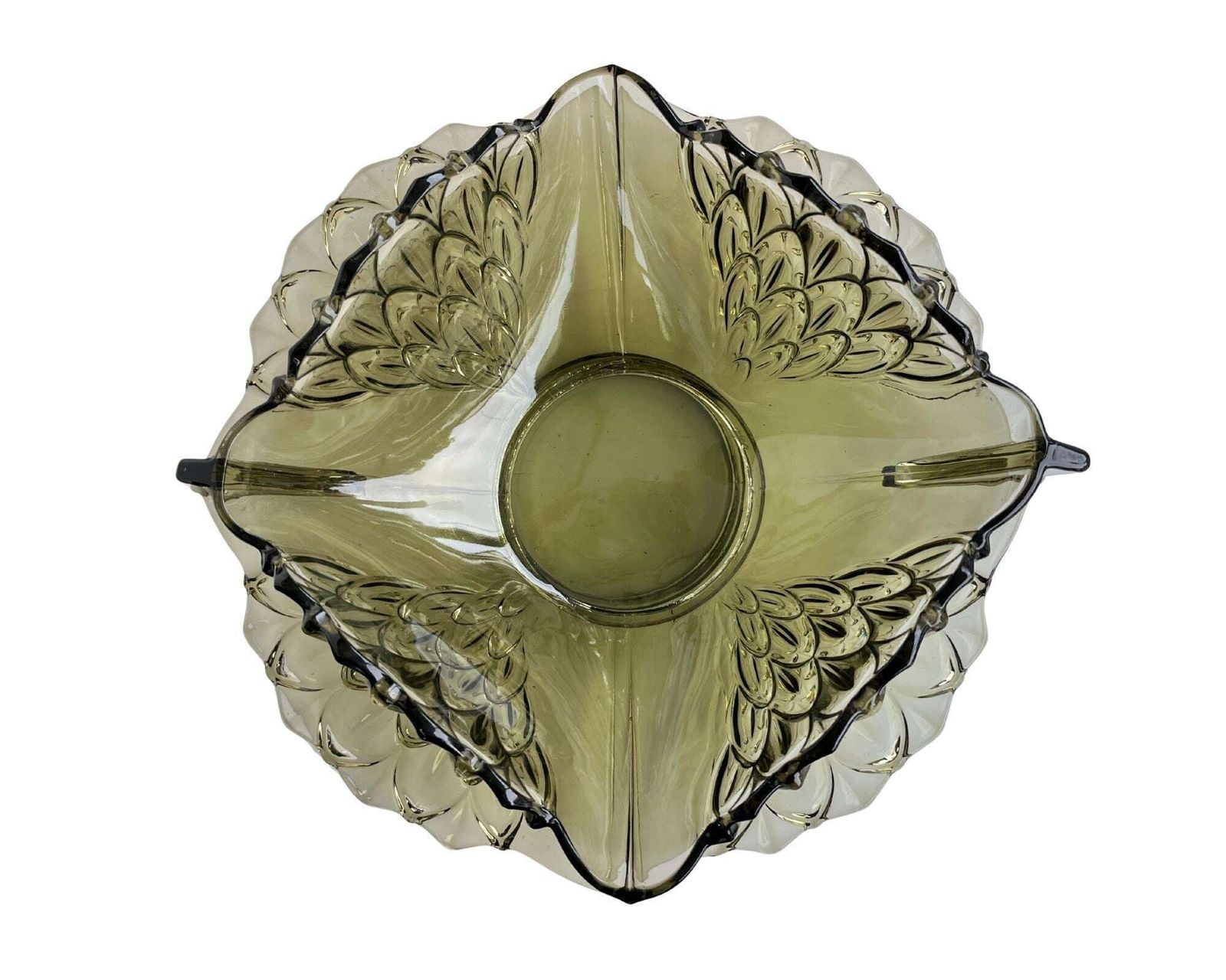 Art Deco Schaal En Bord | Groen Glas Artisjok | 1930 photo Woonaccessoires