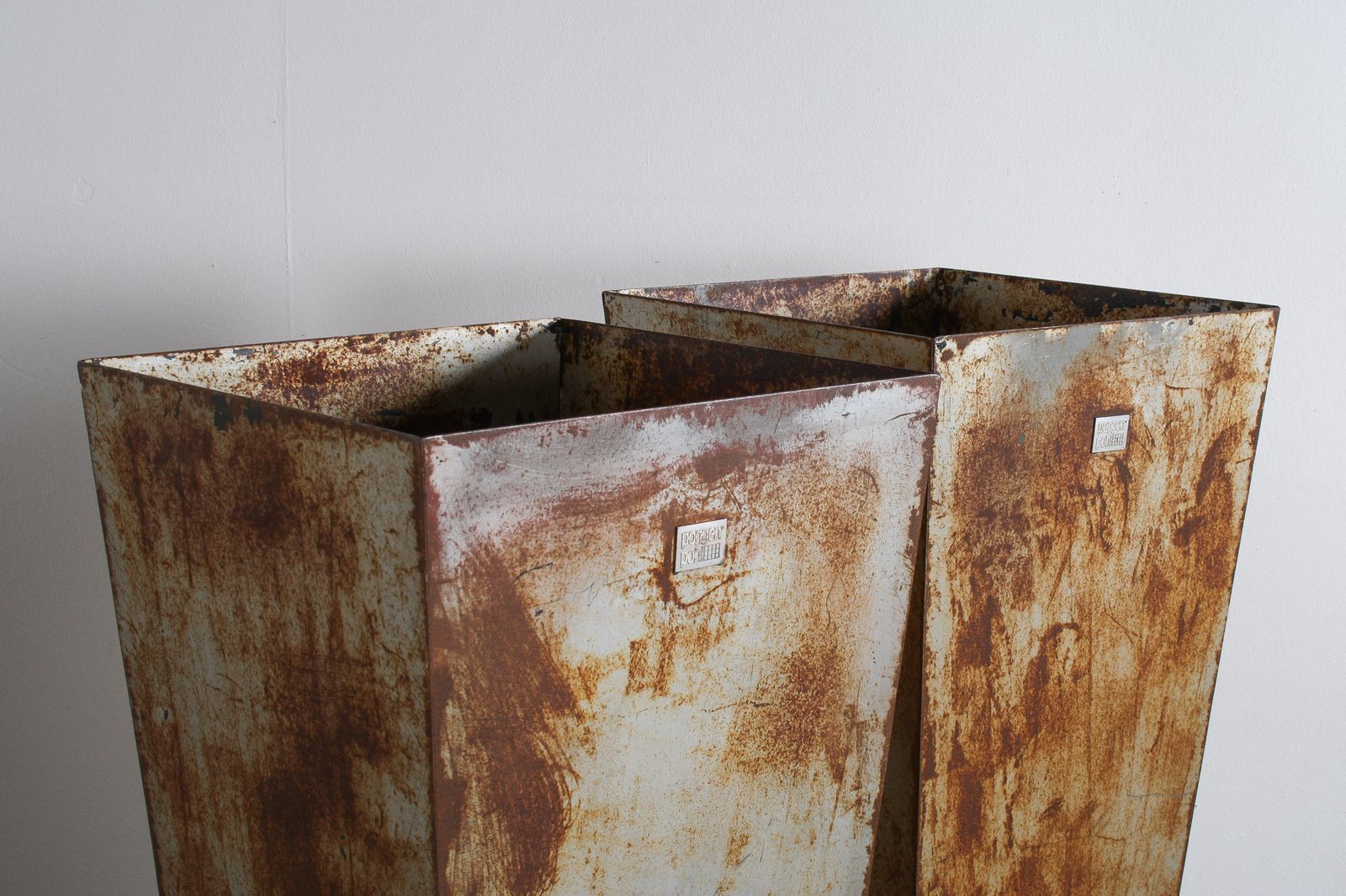 1125.0 A Pair Of Brutalist Industrial Metal Plant Stands By Poggen Pohl photo