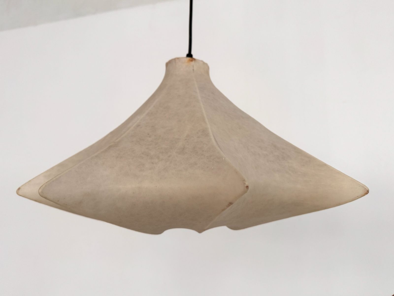 Pair Of Italian Cocoon Pendant Lights Original From The 1960s photo vinterior