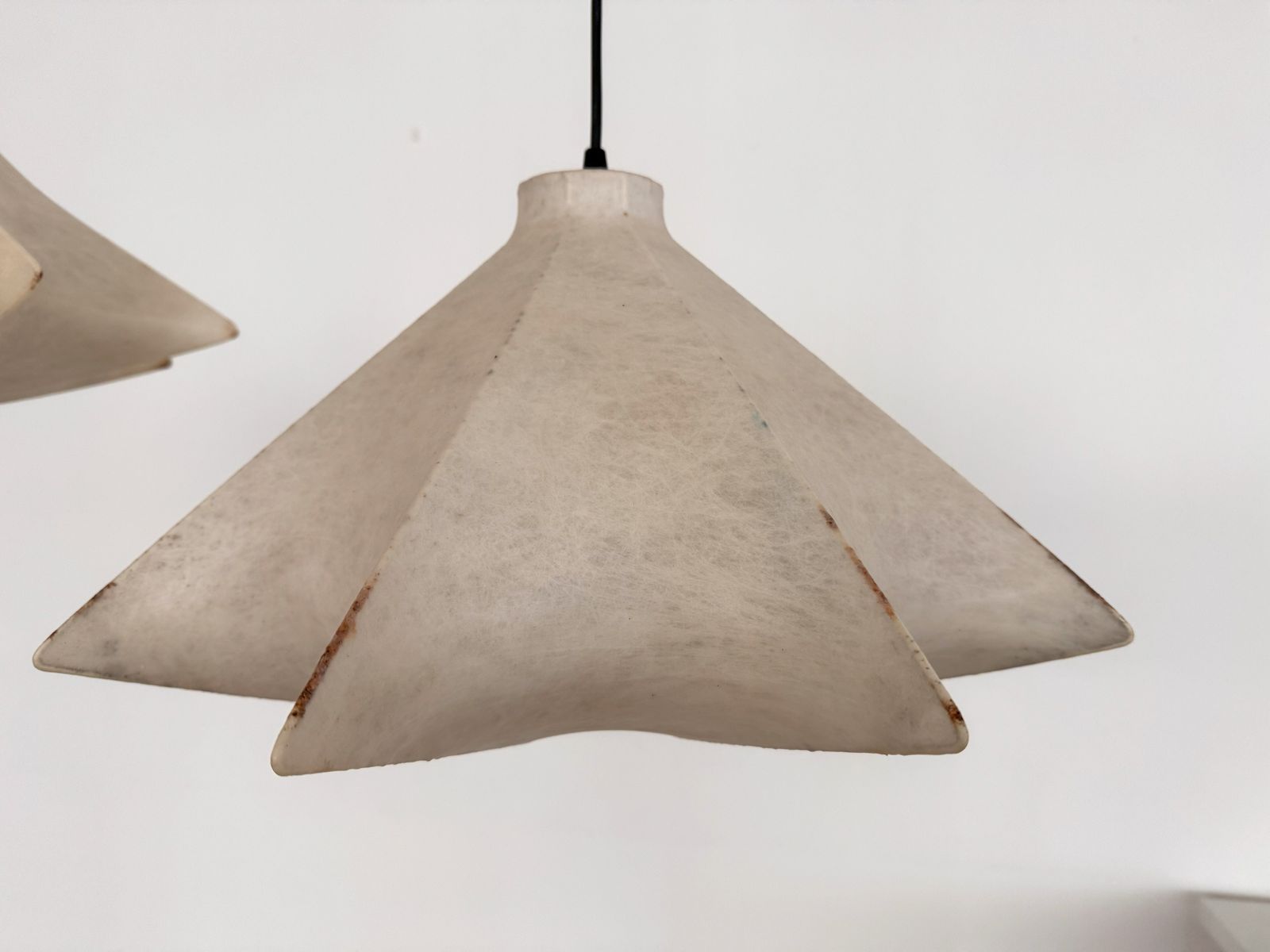 photo furniture Pair Of Italian Cocoon Pendant Lights Original From The 1960s