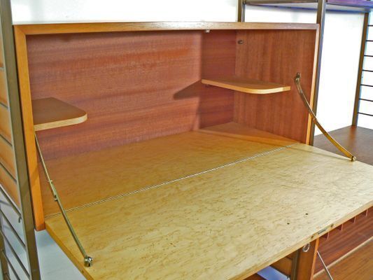 A Wall Leaning Gold Metal Ladderax System, C1960s photo Furniture