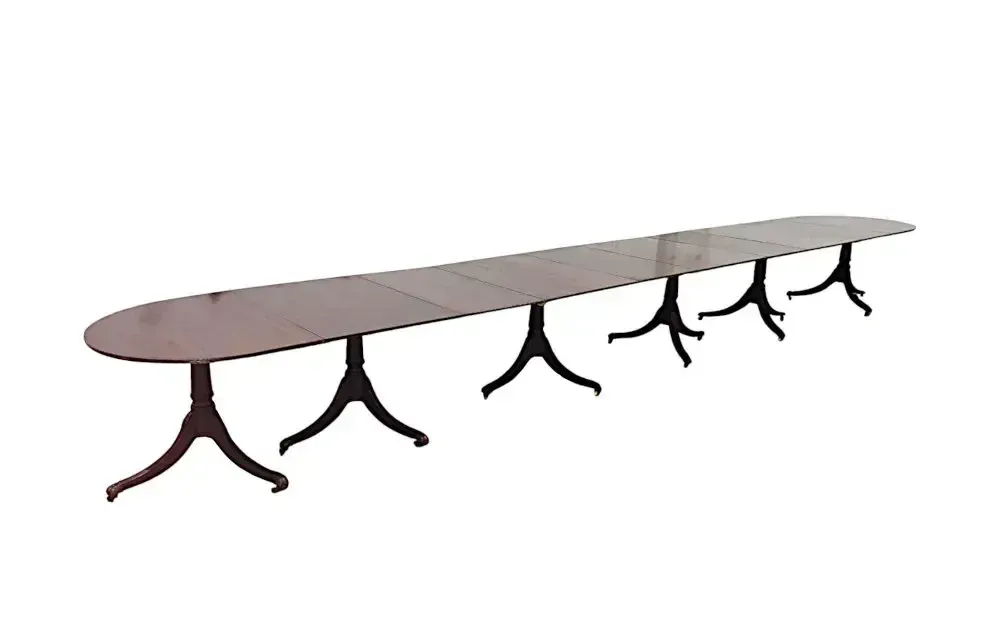 A Very Rare Massive 19th Century Country House Extendable Dining Table
