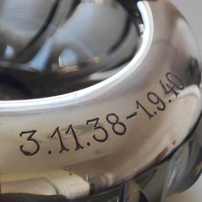 photo furniture Rare Hermann Bauer German Silver Mounted Smoked Glass Cigar Ashtray, 1938–40, Hallmarked 800 Silver, Hb   St. Hubertus Lodge Presentation