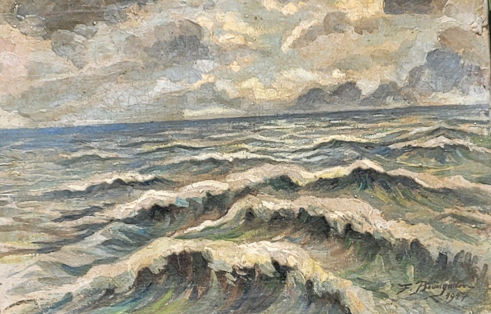 Signed Painting Sea Landscape Oil Painting On Canvas