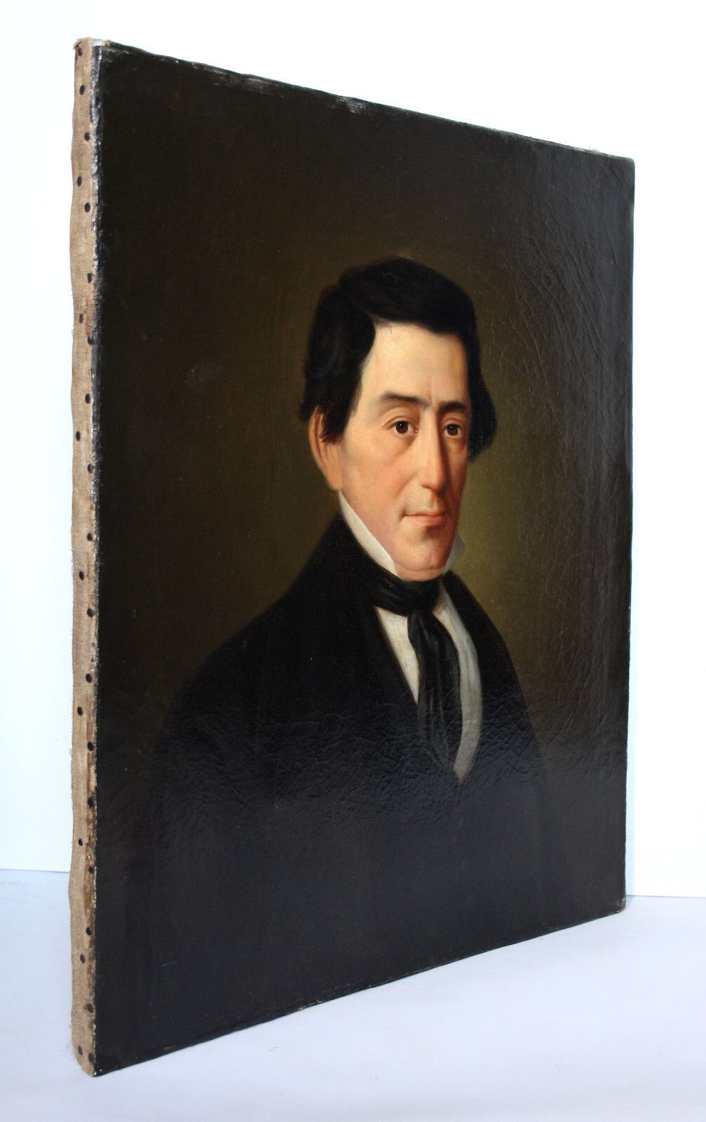 Biedermeier Man Portrait Portrait Portrait Of An Elegant Gentleman Mid 19th Century Jh photo for sale