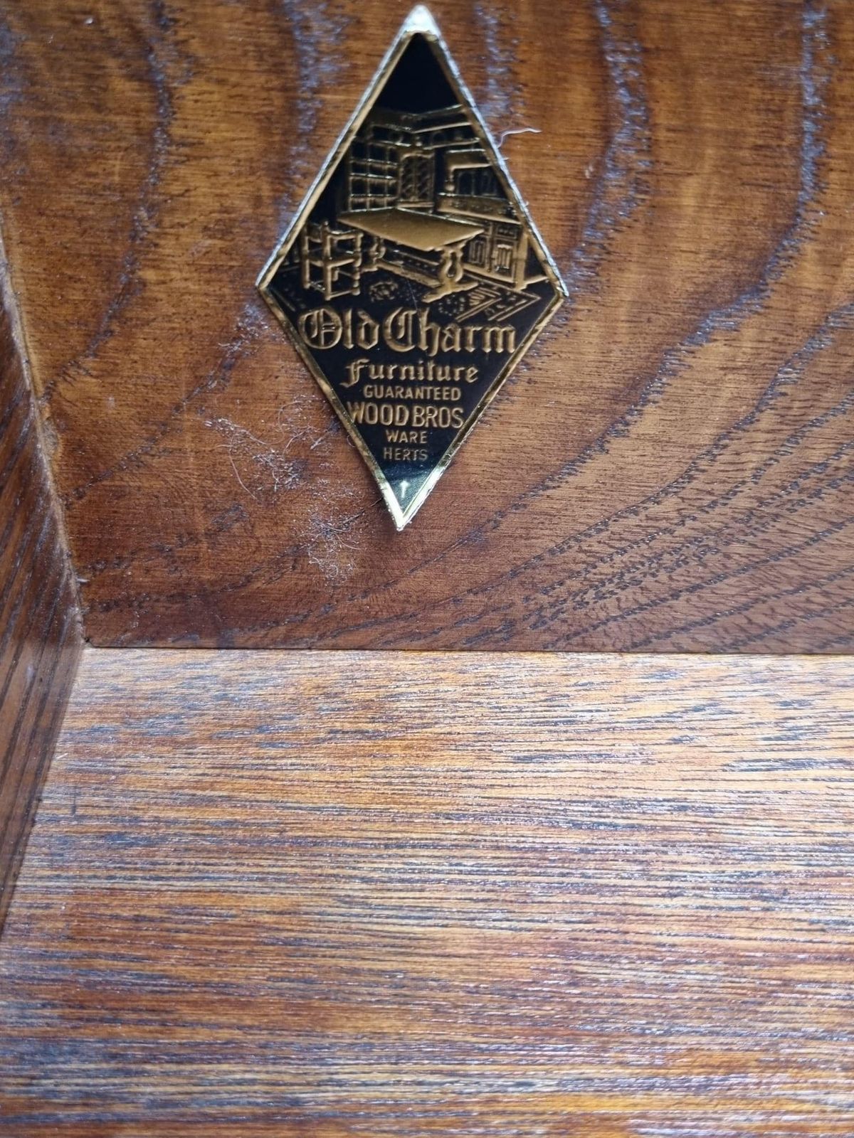 Vintage Old Charm Tudor Brown Vhs Cabinet / 1970s photo 220.0