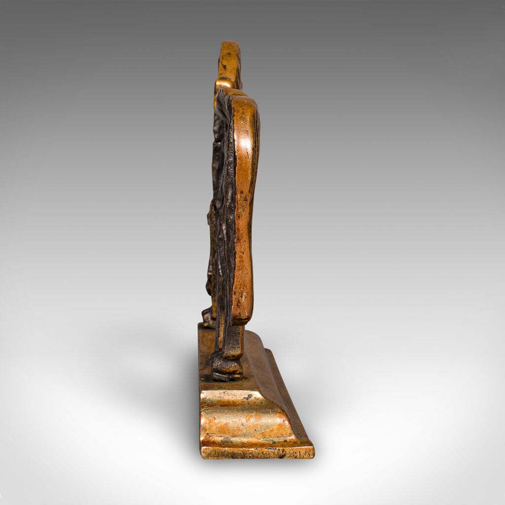 Antique Horse Doorstop, English, Brass, Equine Door Keeper, Victorian, C.1880 photo Home Fixtures