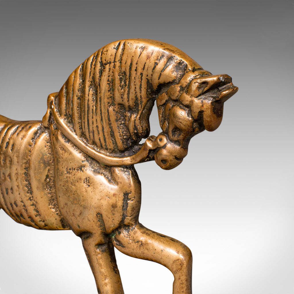 Antique Horse Doorstop, English, Brass, Equine Door Keeper, Victorian, C.1880 photo buy