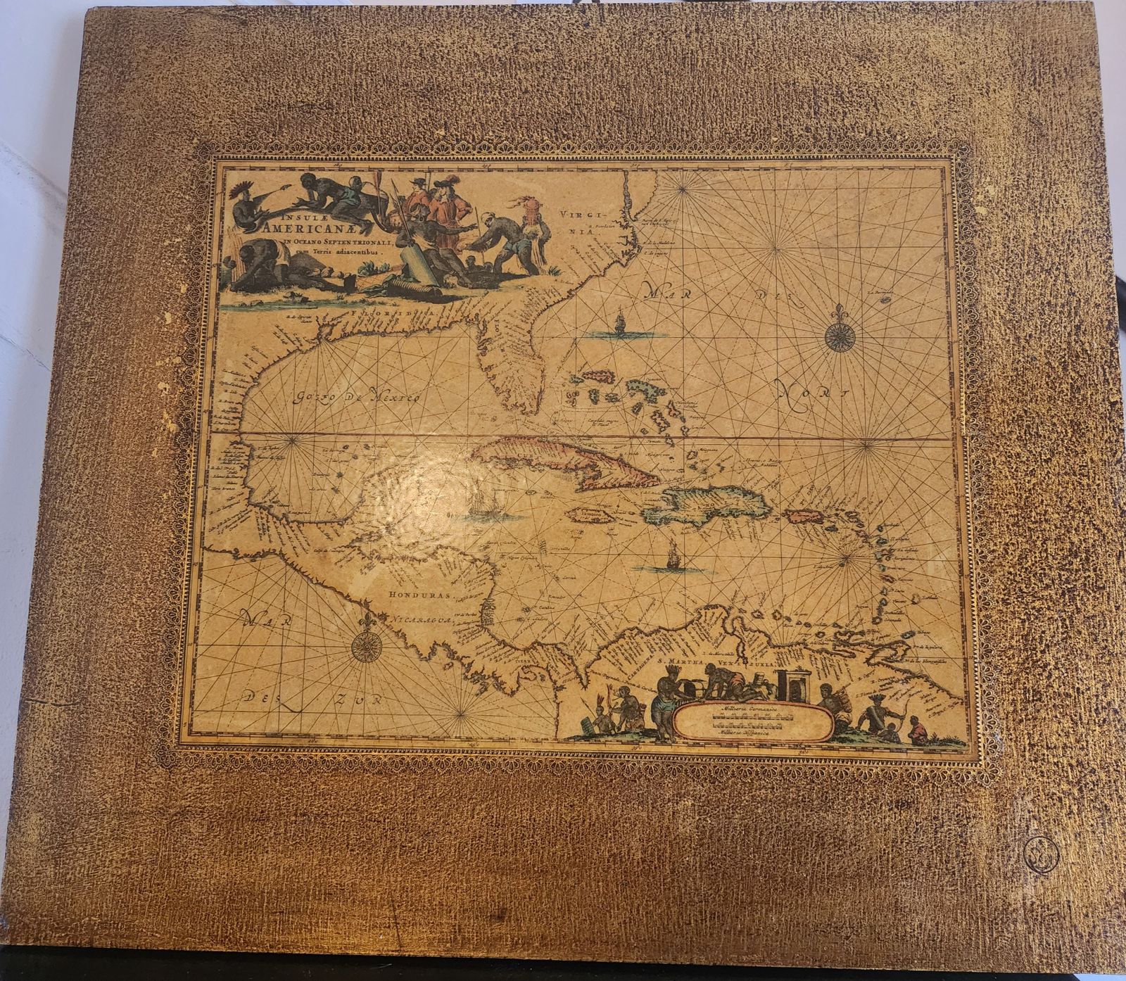 Map Of The West Indies 1670 By John Ogilby photo Art