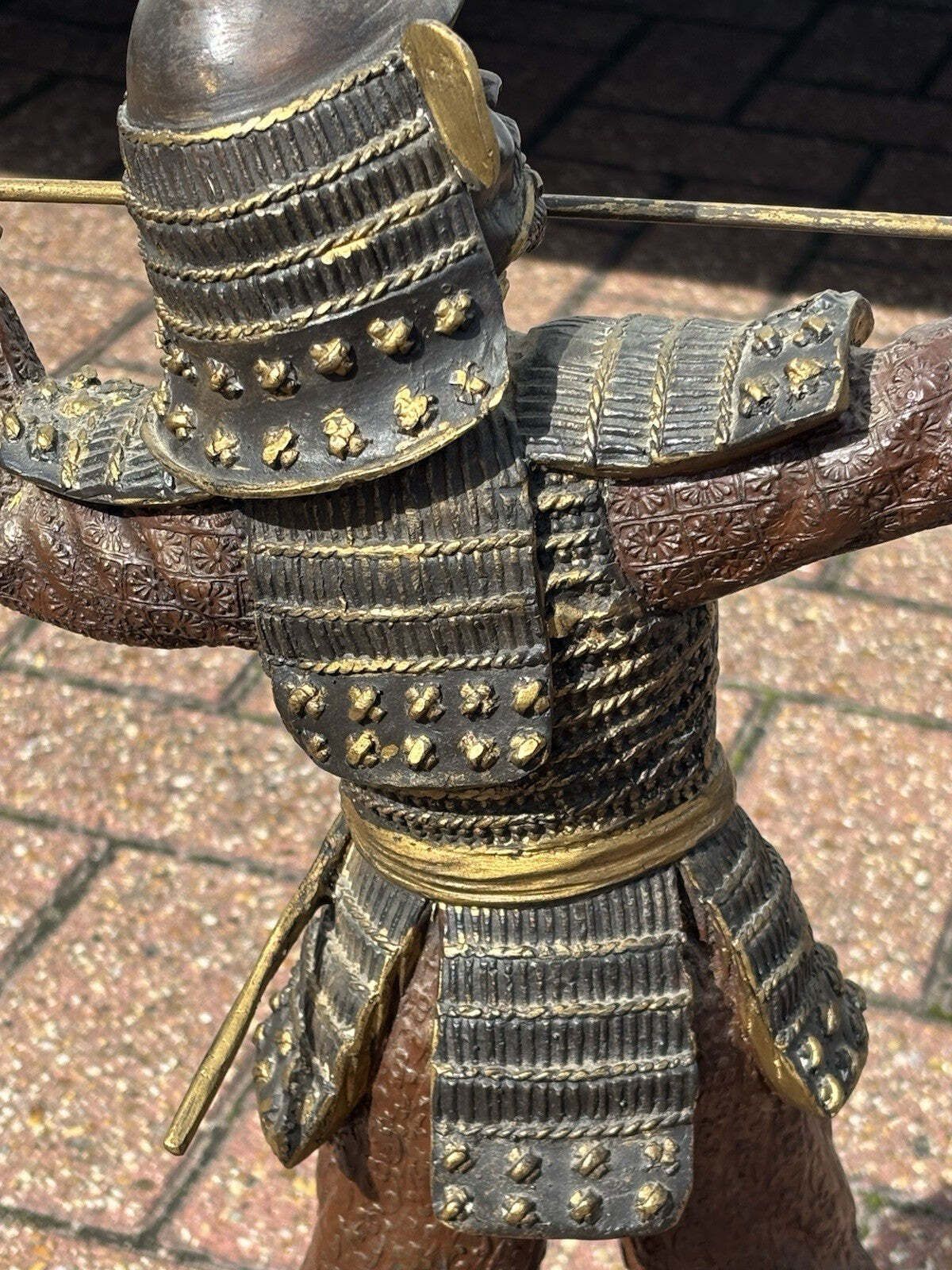Cold Painted Bronze Figure Of A Samurai, Very Large And Impressive. photo 760.0