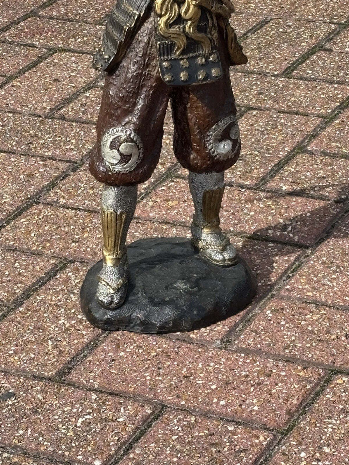 Cold Painted Bronze Figure Of A Samurai, Very Large And Impressive. photo vinterior