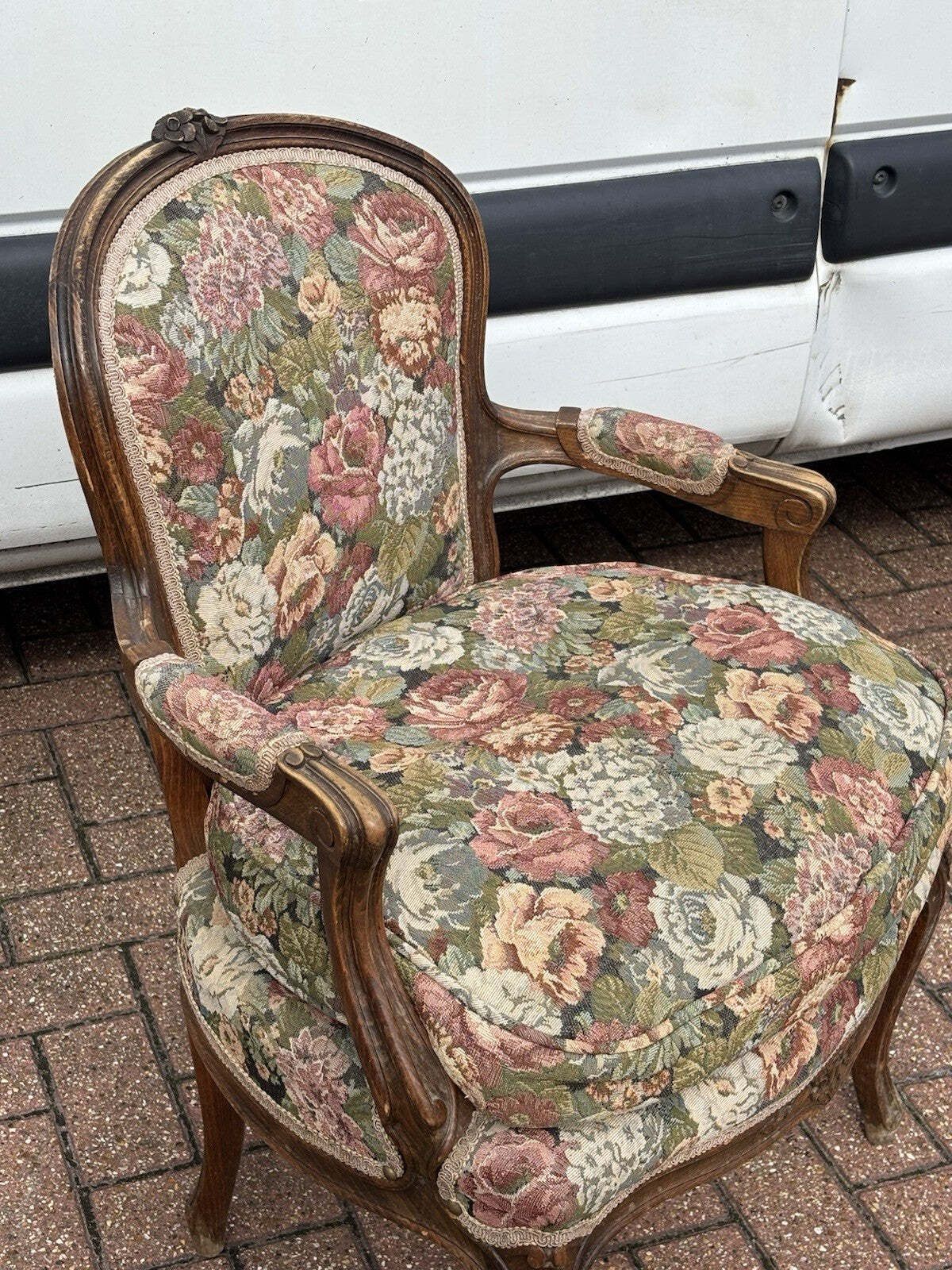 French Armchair With Tapestry Upholstery photo Furniture