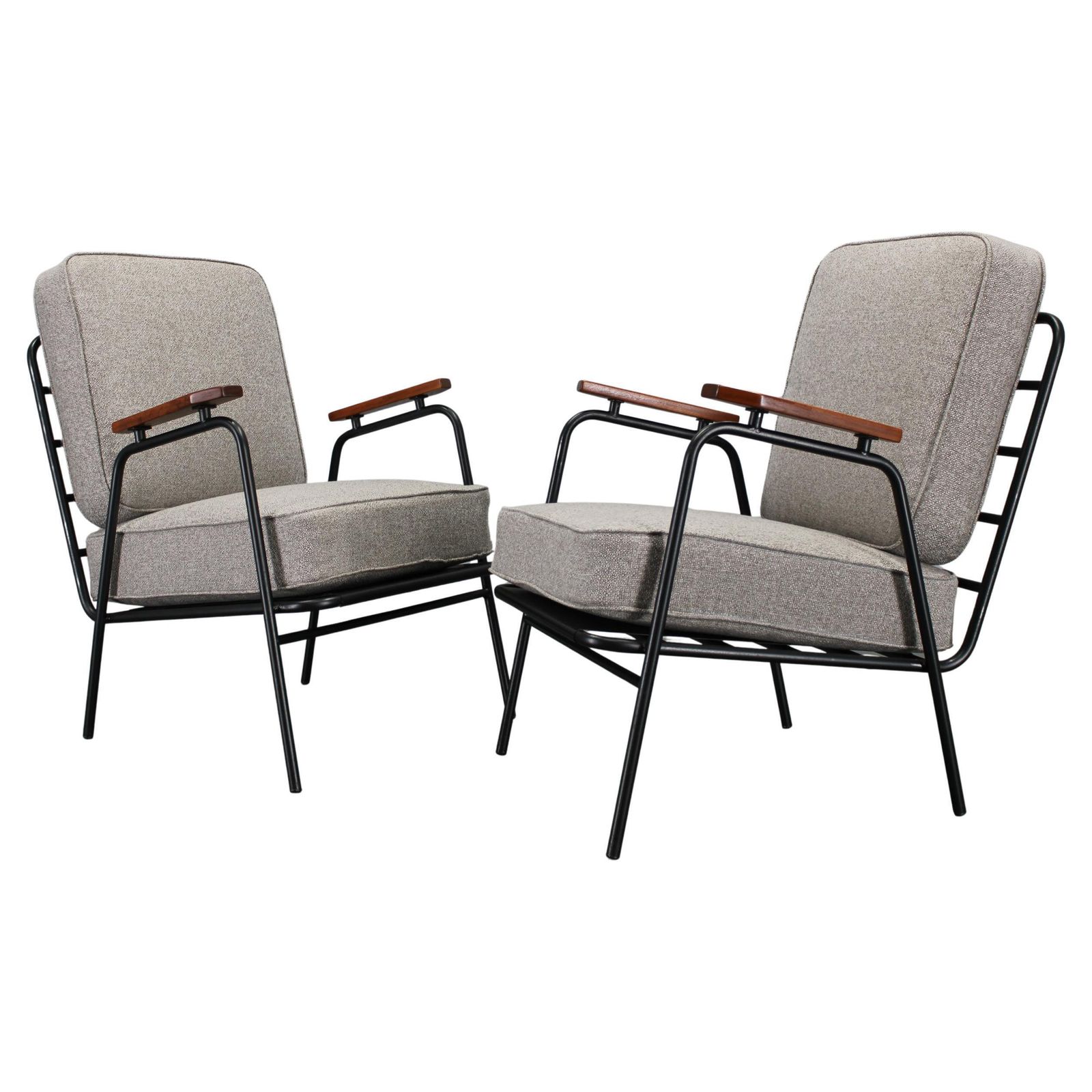 1950s Pair Of Rare Restored Armchairs By Rawi, Netherland