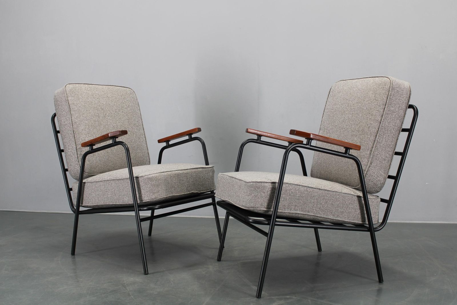 1950s Pair Of Rare Restored Armchairs By Rawi, Netherland photo furniture