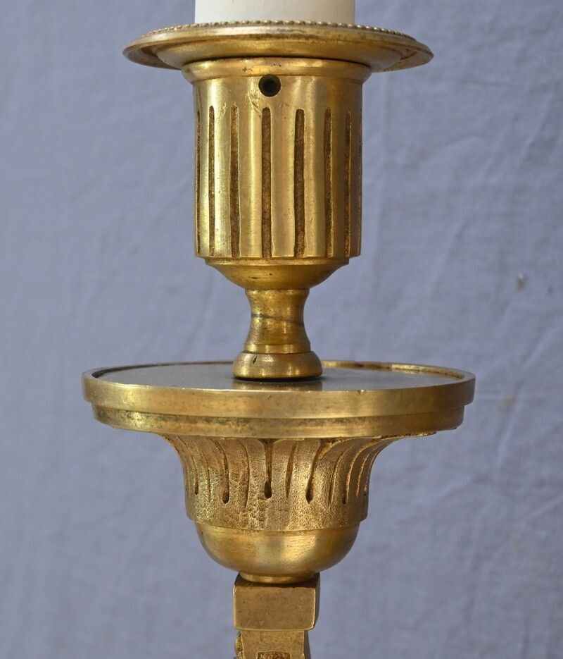 Pair Of Bronze Wall Lights, Louis XVI Style – Late 19th Century photo vinterior