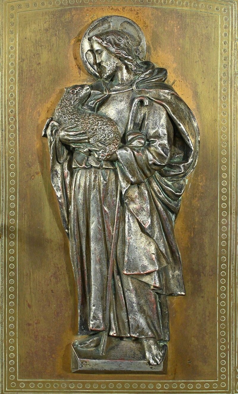 Bronze Tabernacle Door, Signed J. Vallet – Late 19th Century photo vinterior