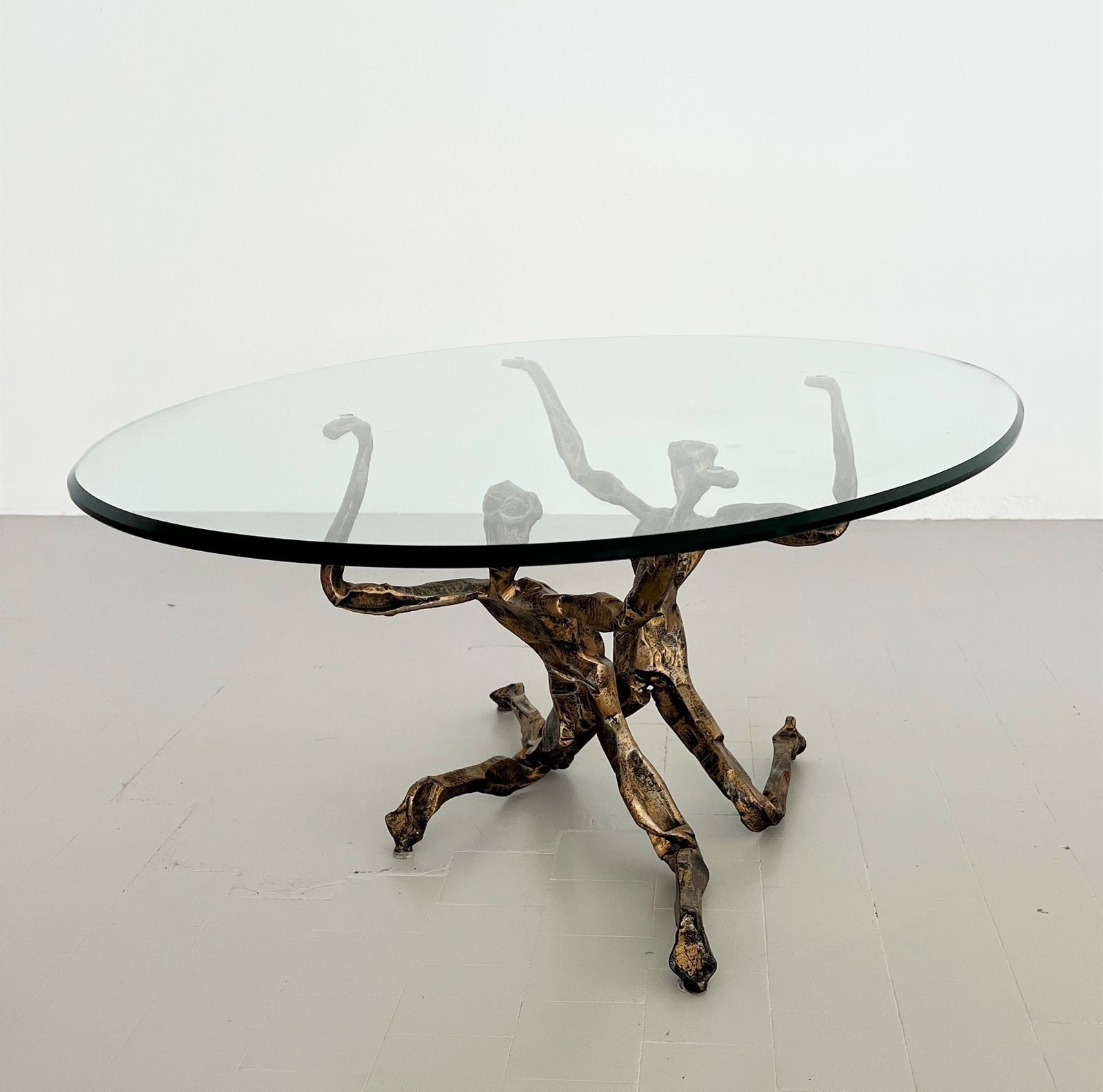 1980.0 Salvino Marsura Trinidad Brutalist Coffee Table In Bronze, 1960 photo