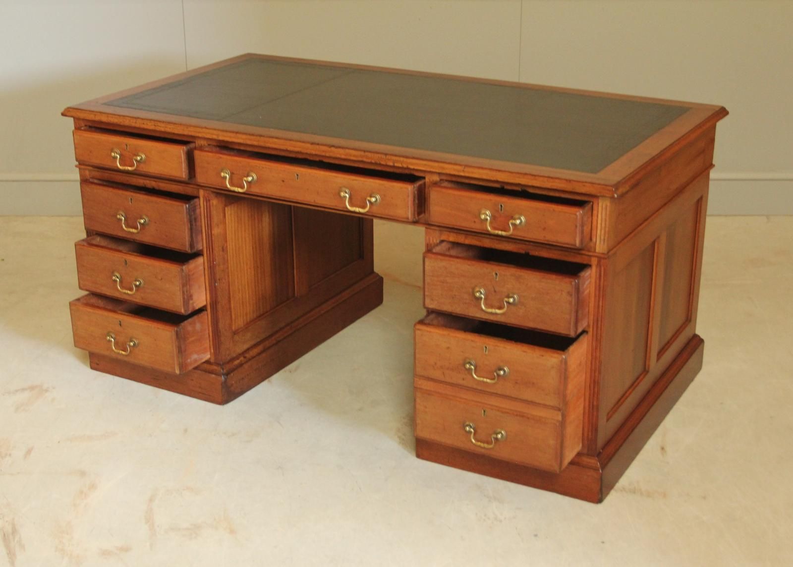 A Large Early 20th Century Mahogany Writing Desk photo furniture