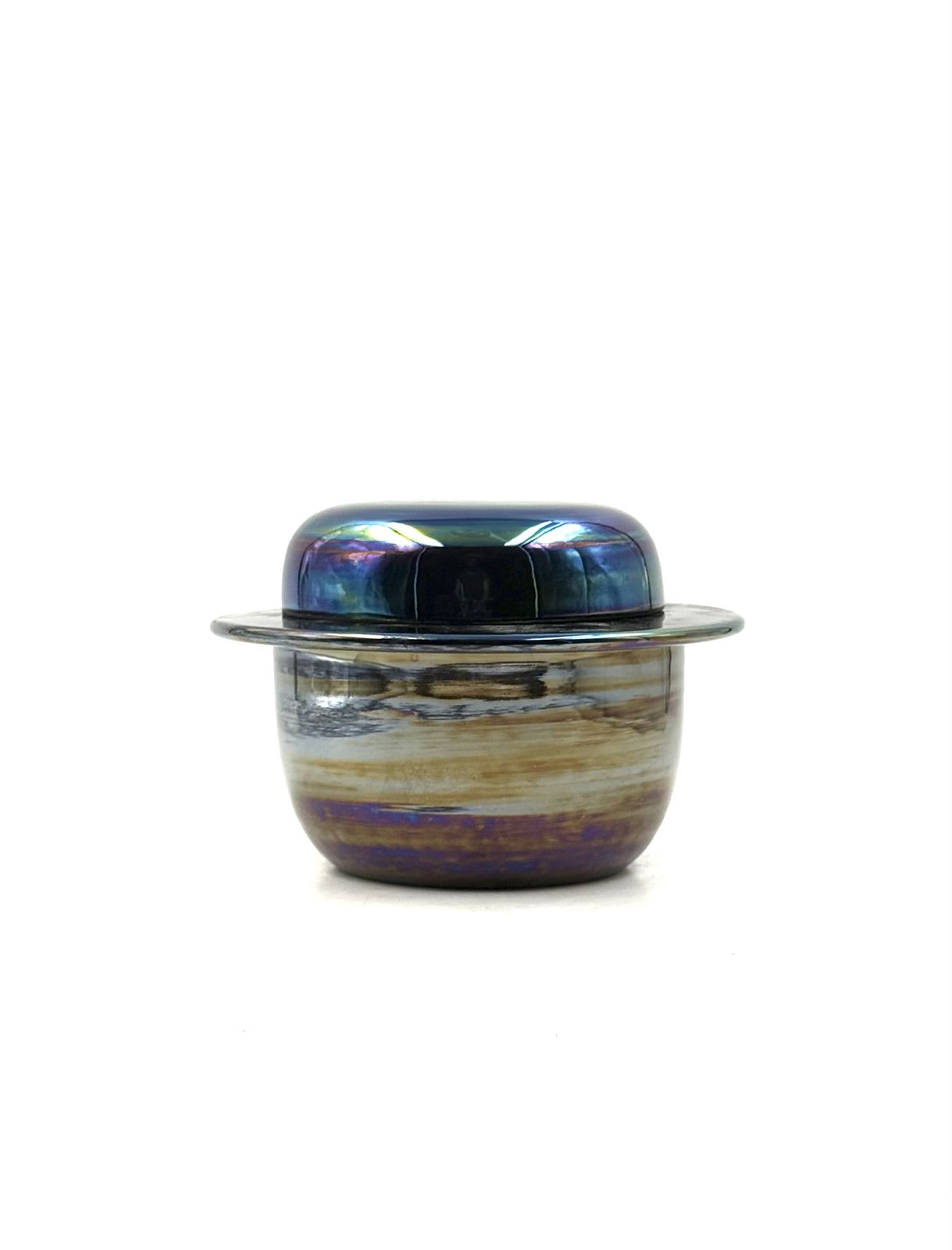 Mid Century Modern Iridescent Ceramic, Paoli Italy 1970s