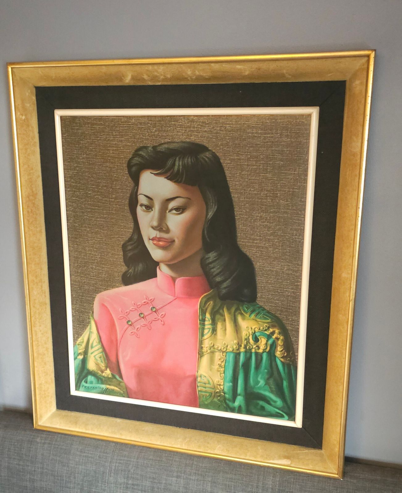 Tretchikoff Miss Wong Framed Print Exudes Mid Century