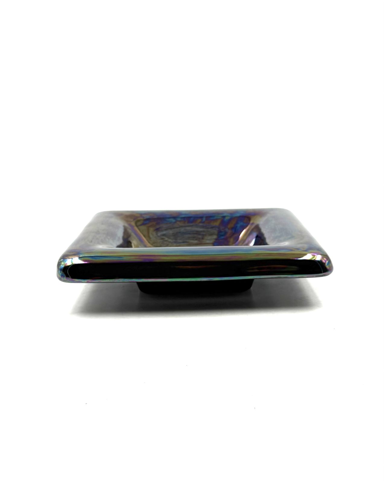 Mid Century Modern Iridescent Ceramic Ashtray / Vide Poche, Paoli Italy 1970s photo Home Decor