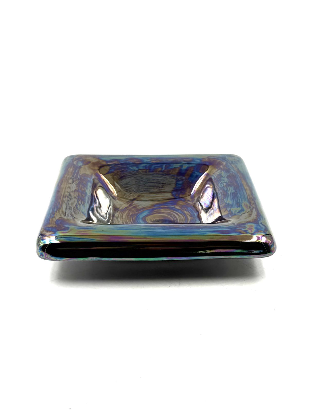 photo furniture Mid Century Modern Iridescent Ceramic Ashtray / Vide Poche, Paoli Italy 1970s