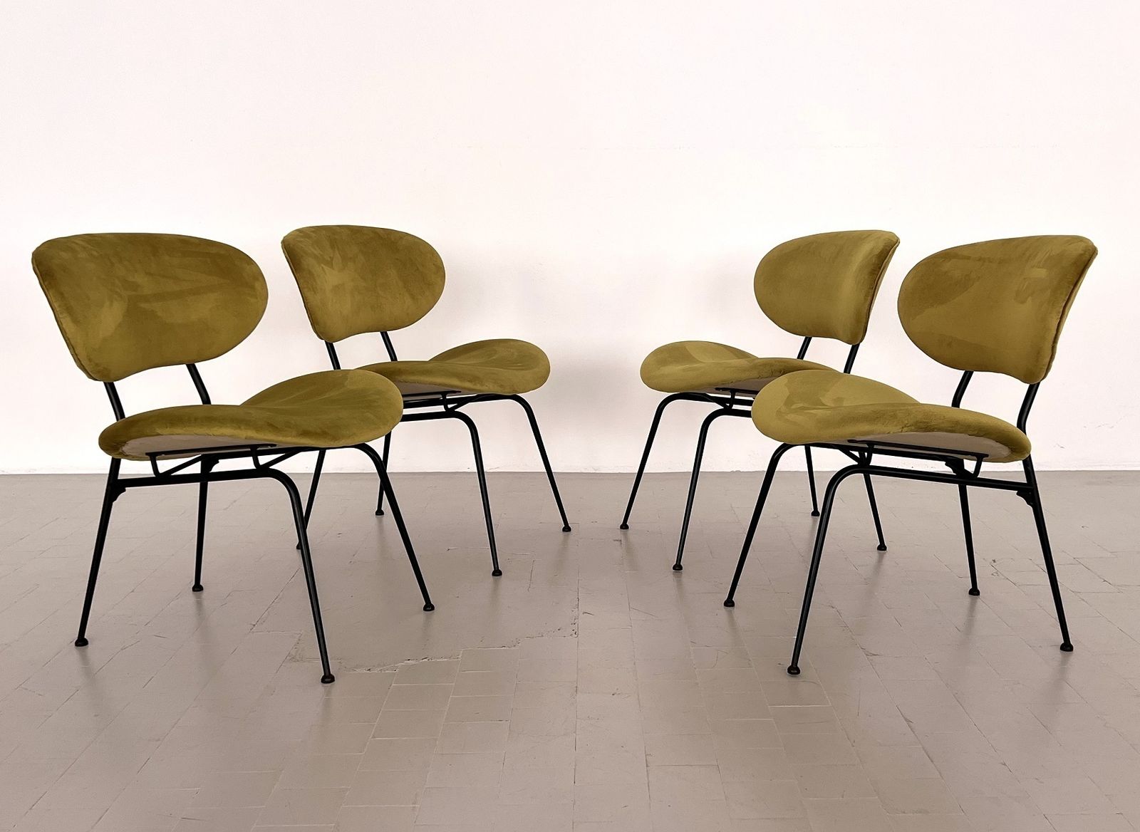 photo furniture Italian Reupholstered Lounge Chairs By Gastone Rinaldi, Set Of Four