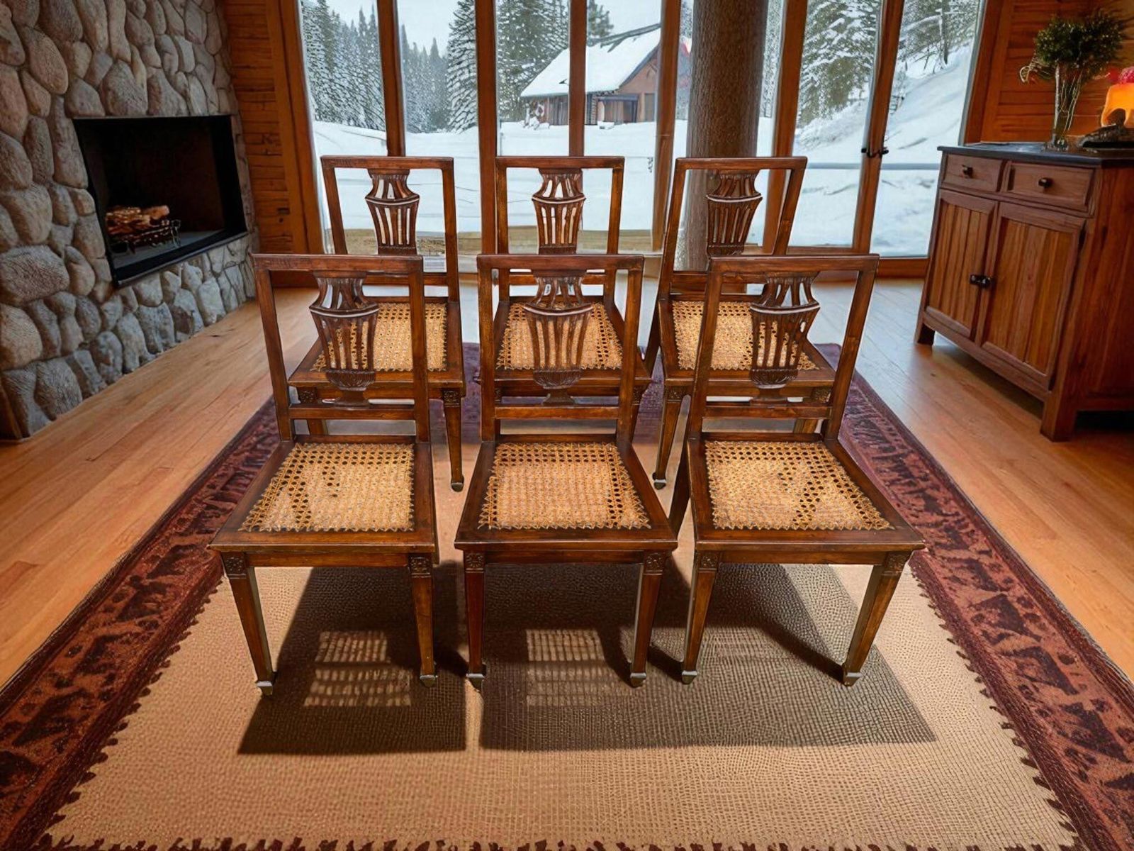 photo for sale Set Of Six Walnut Chairs, Louis XVI Period