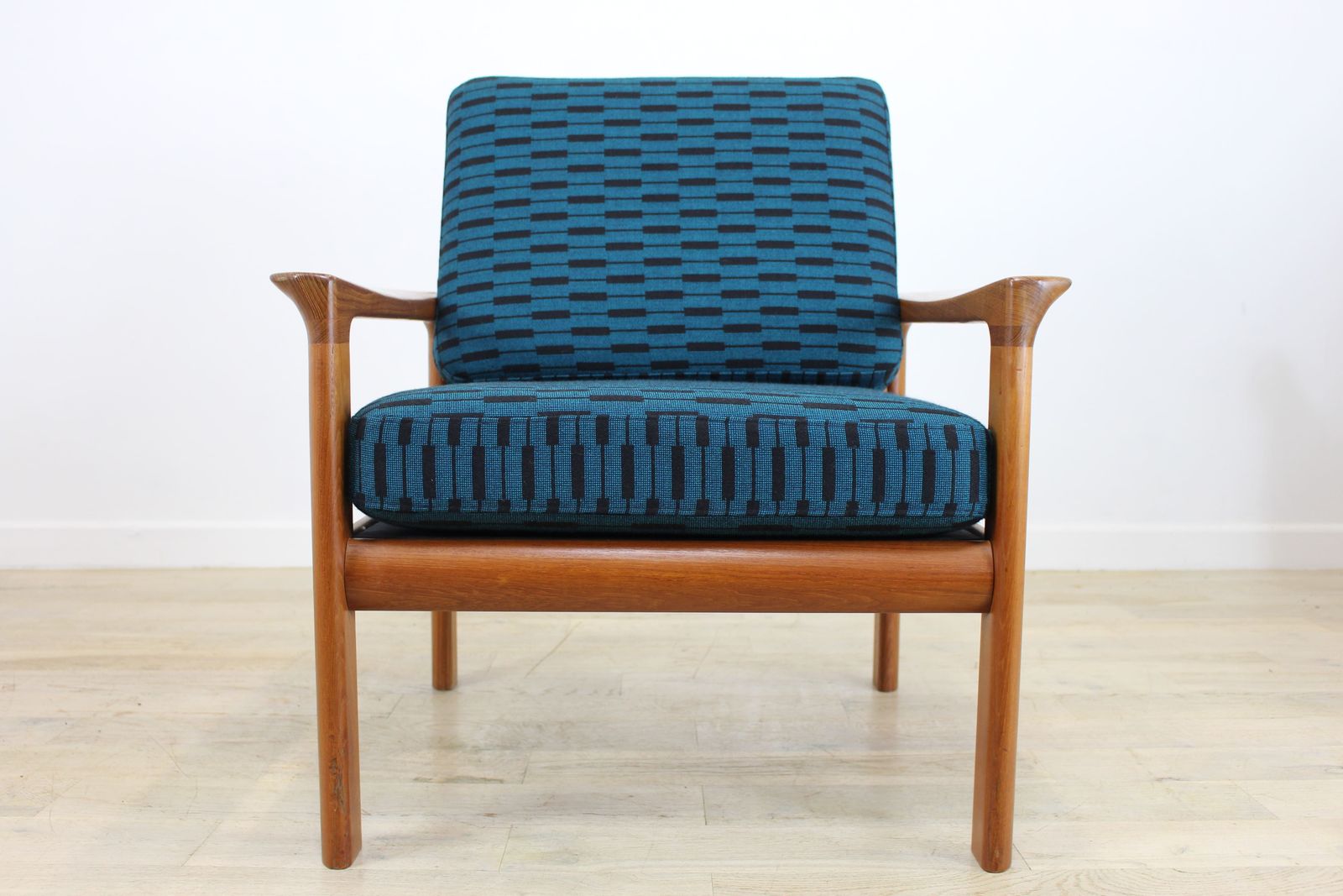 photo for sale Pair Danish Teak 1960’s Armchairs By Sven Ellekaer For Komfort
