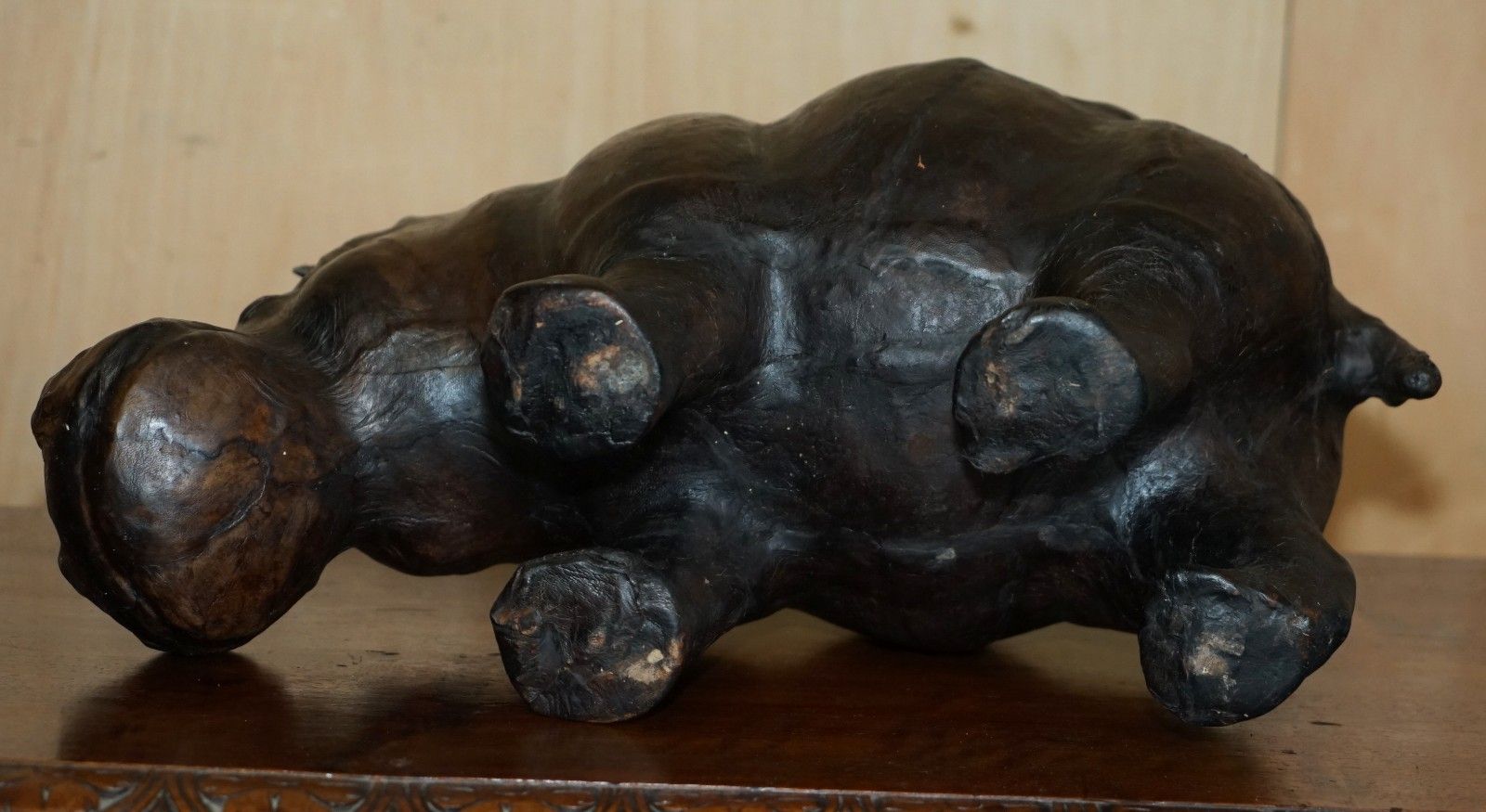 Furniture Pair Of Liberty's Omersa Mother & Calf Leather Hippopotamus Footstool Hippo's photo