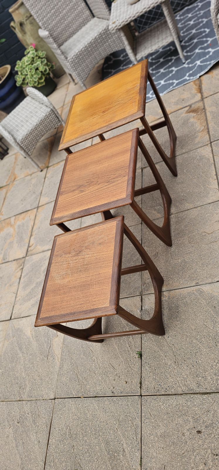 G Plan Astro Mid Century Nest Of Tables In Teak Retro 1970s Scandinavian Design