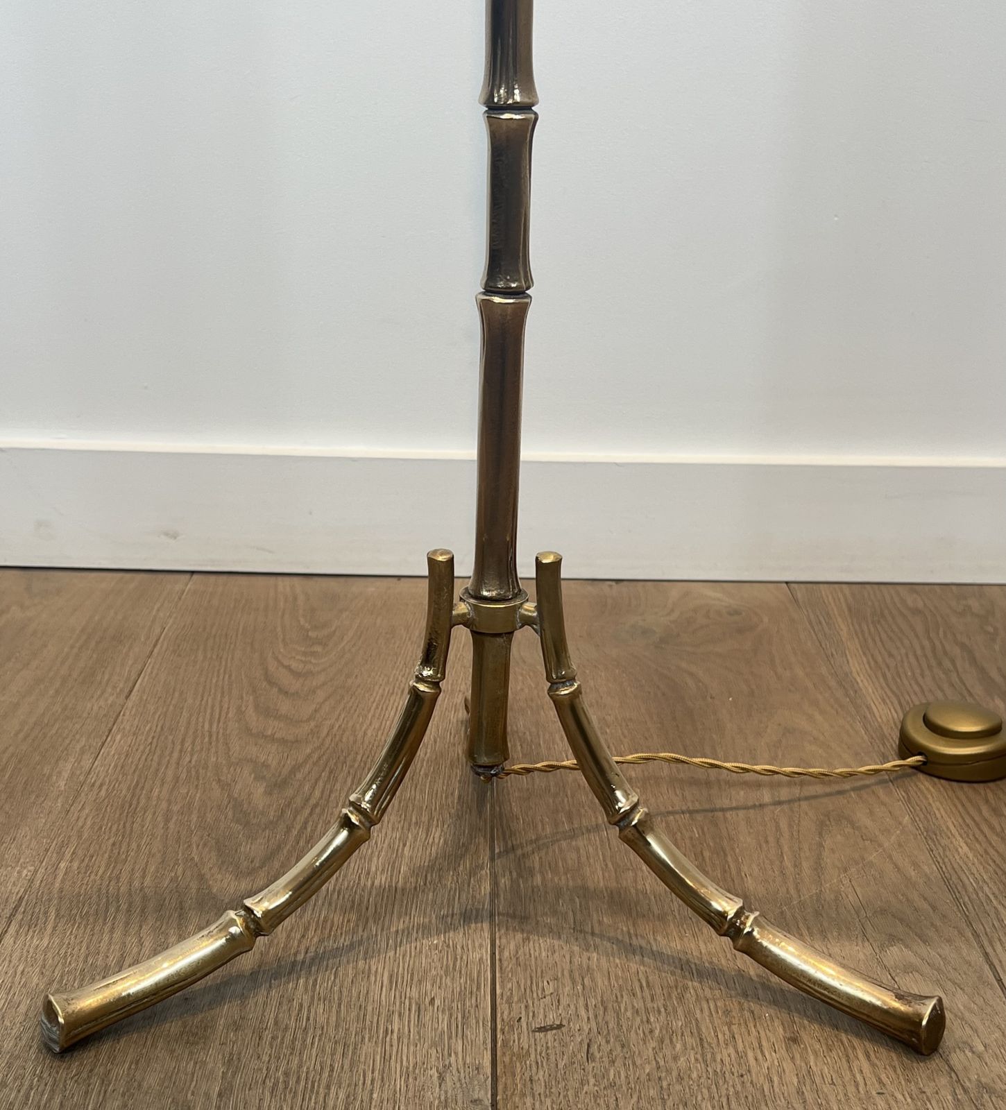 Bronze Floor Lamp In Faux Bamboo Style From Maison Baguès photo buy