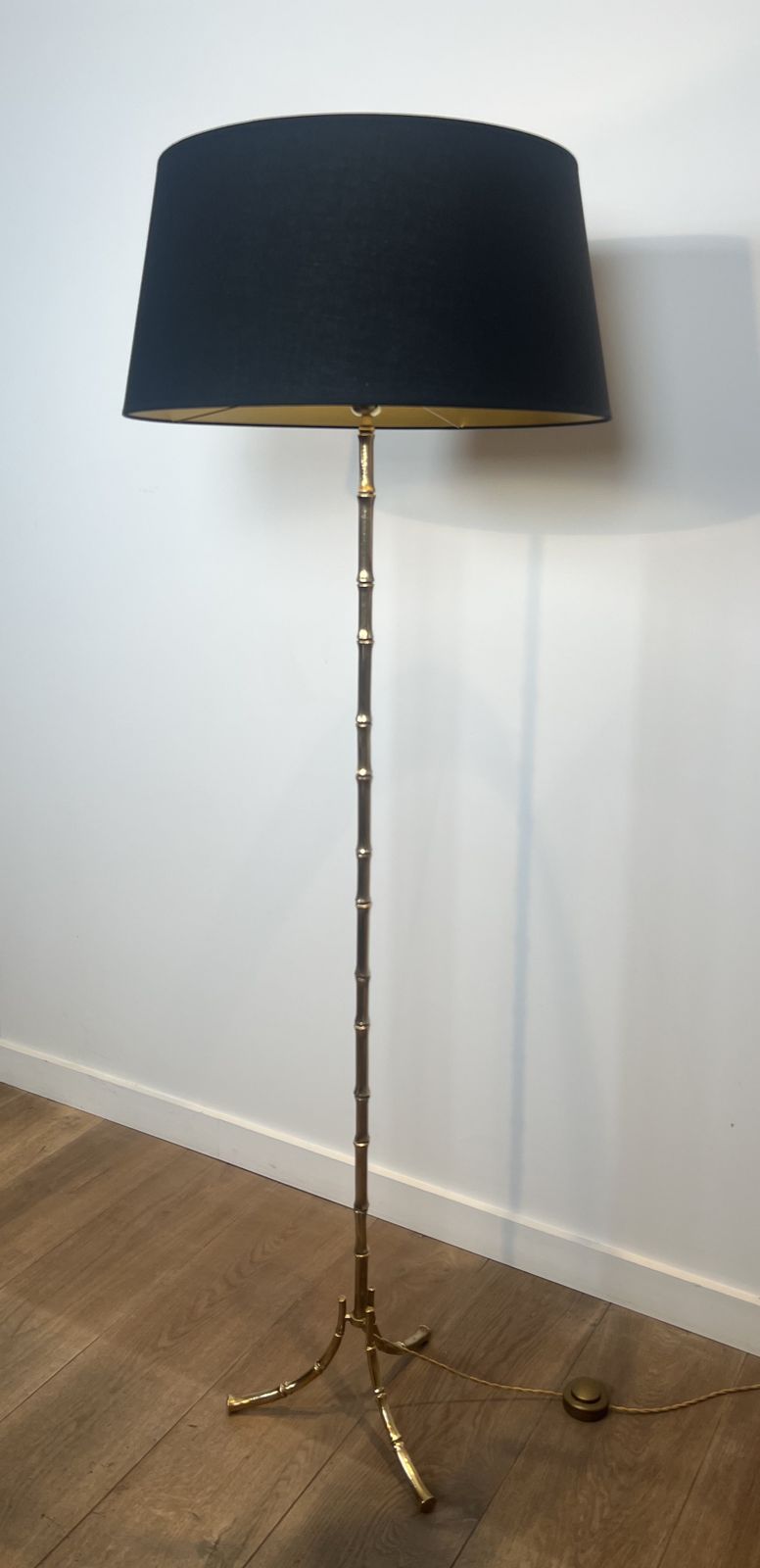 photo furniture Bronze Floor Lamp In Faux Bamboo Style From Maison Baguès