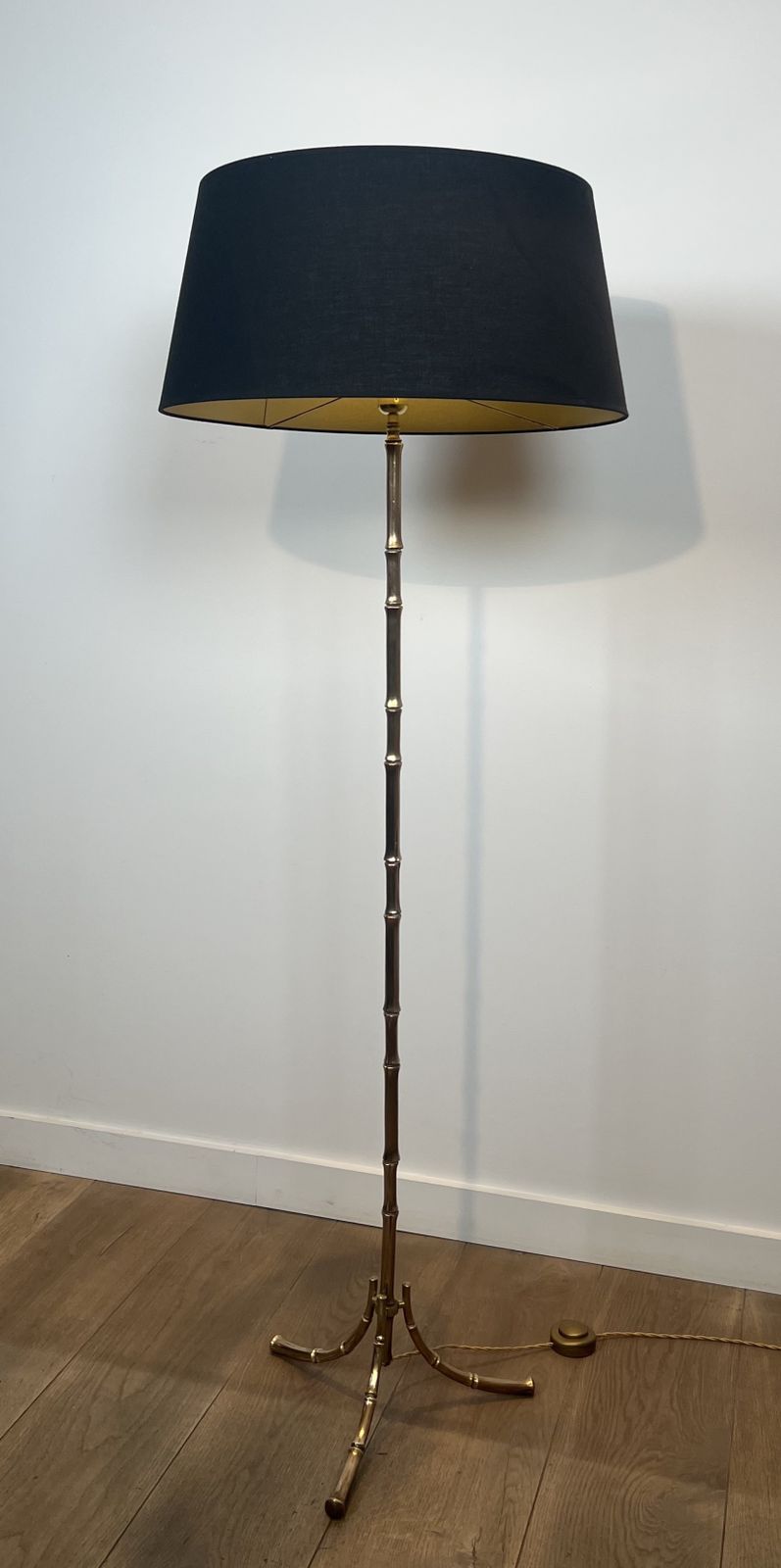 Pair Of Faux Bamboo Bronze Floor Lamps From Maison Baguès