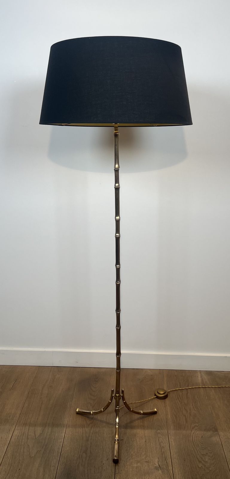 photo vinterior Pair Of Faux Bamboo Bronze Floor Lamps From Maison Baguès