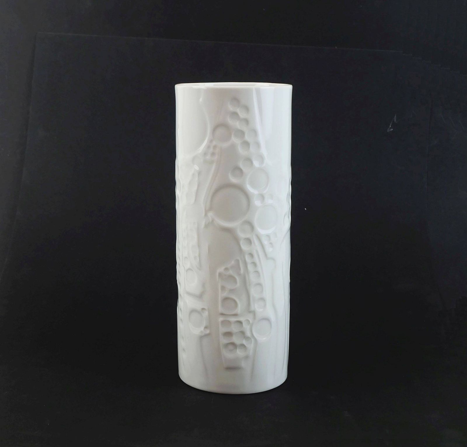 Large Vase By Gerold Porzellan Op Art Abstract Relief Decor 1960s/1970 photo for sale